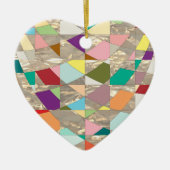 Abstracte kleuren Gold Keramisch Ornament (Voorkant)