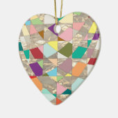 Abstracte kleuren Gold Keramisch Ornament (Links)