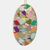 Abstracte kleuren Gold Keramisch Ornament (Rechts)