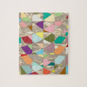 Abstracte kleuren Gold Legpuzzel (Verticaal)