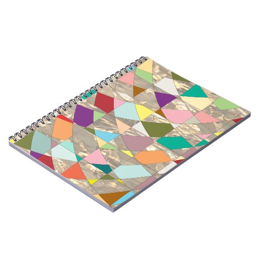 Abstracte kleuren Gold Notitieboek (Linkerzijde)