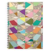 Abstracte kleuren Gold Notitieboek (Voorkant)