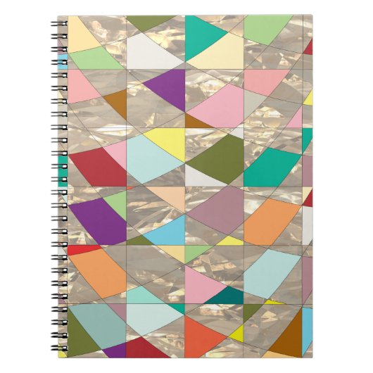 Abstracte kleuren Gold Notitieboek (Voorkant)