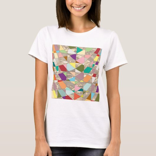 Abstracte kleuren Gold T-shirt (Voorkant)