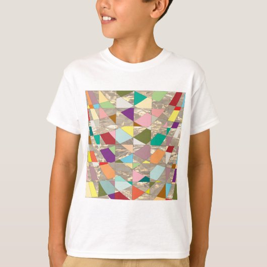 Abstracte kleuren Gold T-shirt (Voorkant)