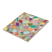 Abstracte kleuren Gold Tegeltje (Zijkant)