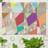 Abstracte kleuren Gold Theedoek (Gevouwen)