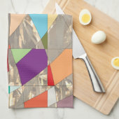 Abstracte kleuren Gold Theedoek (Quarter Fold)