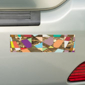 Abstracte kleuren goud folie bumpersticker (Op auto)