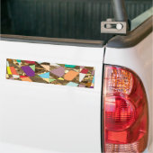 Abstracte kleuren goud folie bumpersticker (Op Truck)