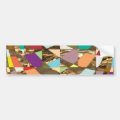 Abstracte kleuren goud folie bumpersticker (Voorkant)