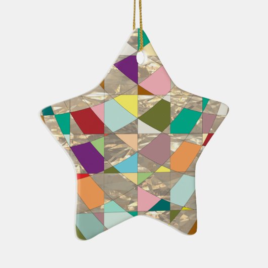 Abstracte kleuren goud keramisch ornament (Rechts)