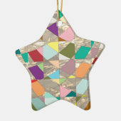 Abstracte kleuren goud keramisch ornament (Links)