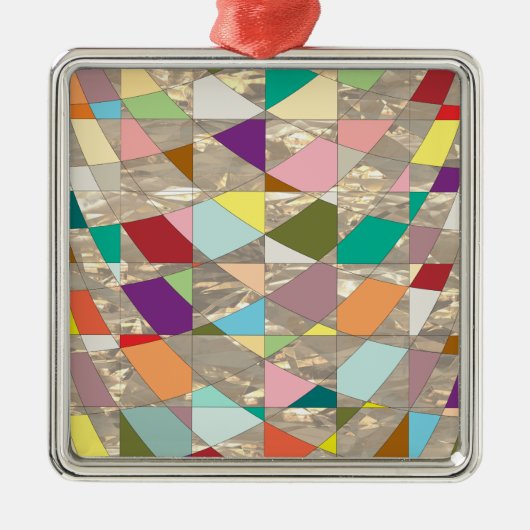 Abstracte kleuren goud metalen ornament (Voorkant)