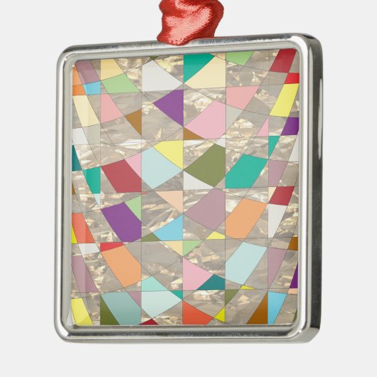 Abstracte kleuren goud metalen ornament (Links)