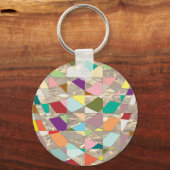 Abstracte kleuren goud sleutelhanger (Voorkant)