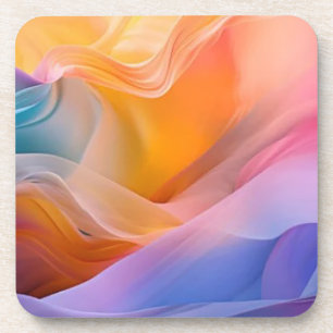 Abstracte Kleuren Hard plastiek onderzetter
