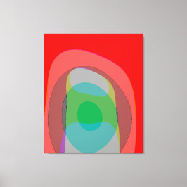 Abstracte kleuren in rood 210 canvas afdruk