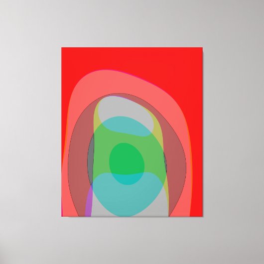 Abstracte kleuren in rood 210 canvas afdruk (Voorkant)