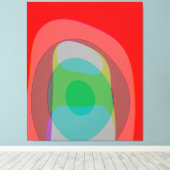 Abstracte kleuren in rood 210 canvas afdruk (Insitu (Houten vloer))