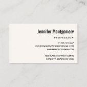 Abstracte kleuren in Turquoise Sinaasappel en zwar Visitekaartje (Achterkant)