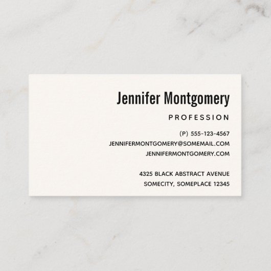 Abstracte kleuren in Turquoise Sinaasappel en zwar Visitekaartje (Achterkant)