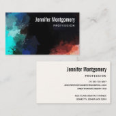 Abstracte kleuren in Turquoise Sinaasappel en zwar Visitekaartje (Voorkant / Achterkant)