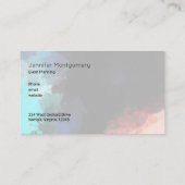 Abstracte kleuren in Turquoise Sinaasappel en zwar Visitekaartje (Achterkant)