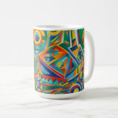Abstracte kleuren koffiemok (Voorkant rechts)