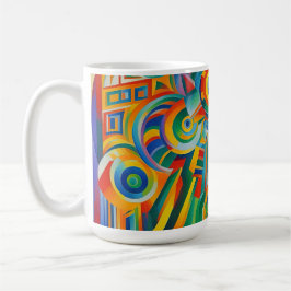 Abstracte kleuren koffiemok