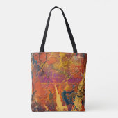 Abstracte kleuren, kunst tote bag (Achterkant)