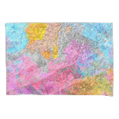 Abstracte kleuren kussensloop (Voorkant-Links)