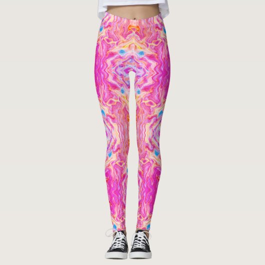Abstracte kleuren leggings (Voorkant)