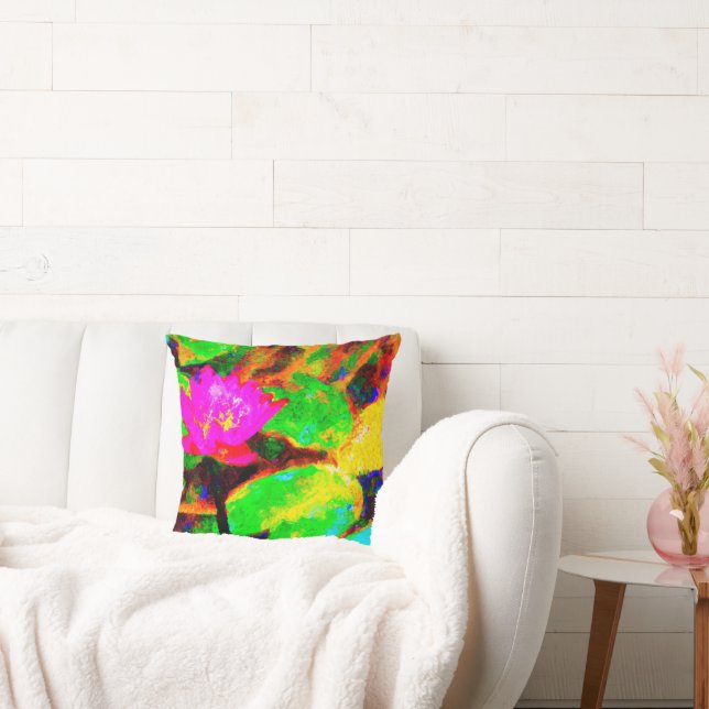 Abstracte kleuren moderne kunst kussen (Bank)