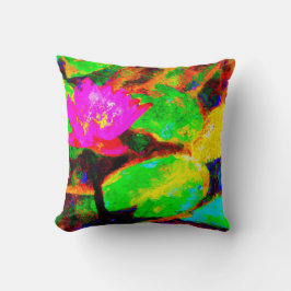 Abstracte kleuren moderne kunst kussen