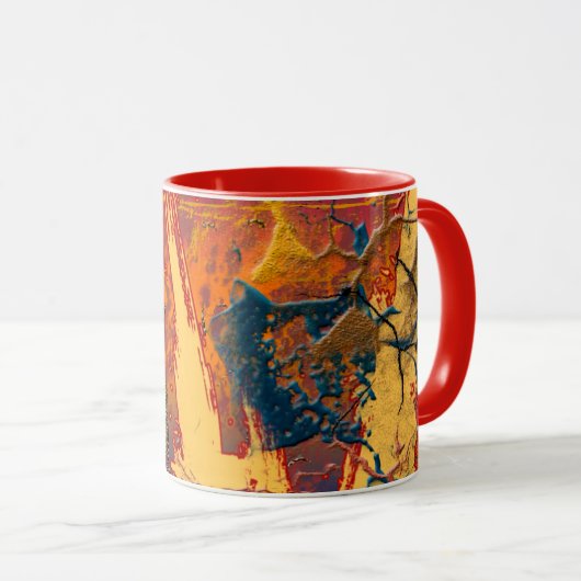 Abstracte kleuren, mok voor kunstkoffie (Voorkant rechts)
