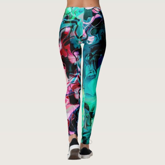 Abstracte kleuren, mooi leggings (Achterkant)