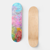 Abstracte kleuren persoonlijk skateboard (Voorkant)