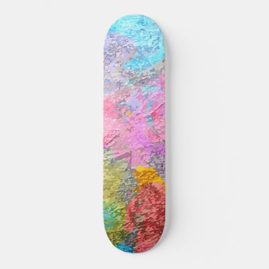 Abstracte kleuren persoonlijk skateboard (Voorkant)