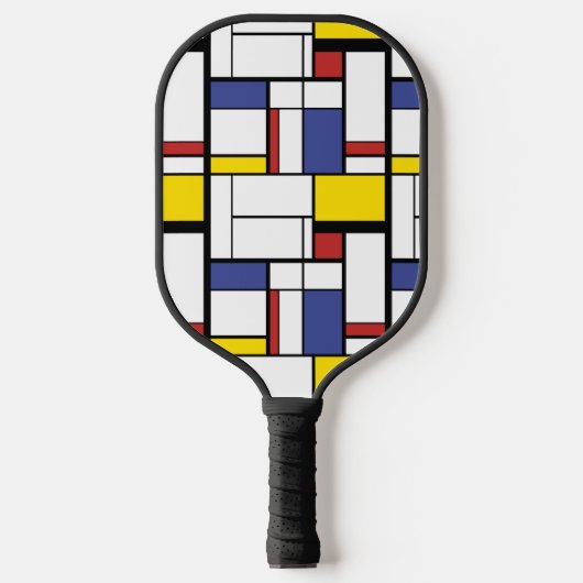 Abstracte kleuren pickleball paddle (Voorkant)
