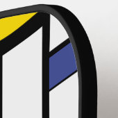 Abstracte kleuren pickleball paddle (Links Detail)