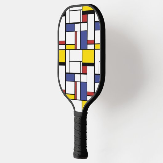 Abstracte kleuren pickleball paddle (Links)