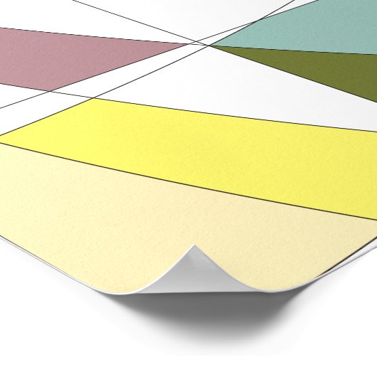 Abstracte kleuren poster (Hoek)