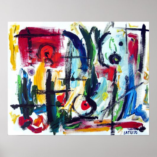 Abstracte kleuren poster (Voorkant)