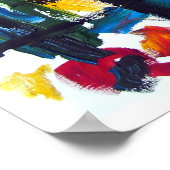 Abstracte kleuren poster (Hoek)