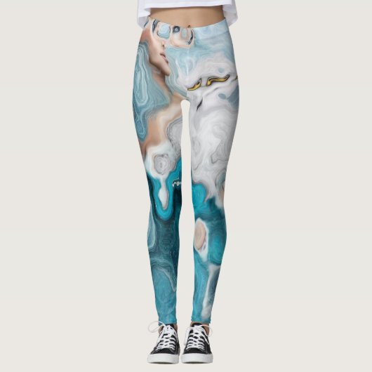 Abstracte kleuren, prachtige leggings (Voorkant)