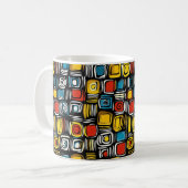 Abstracte kleuren psychedelisch koffiemok (Voorkant links)