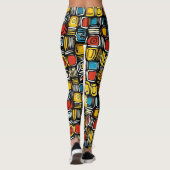 Abstracte kleuren psychedelisch leggings (Achterkant)
