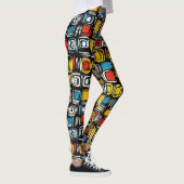 Abstracte kleuren psychedelisch leggings (Rechts)