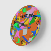 Abstracte kleuren ronde klok (Hoek)